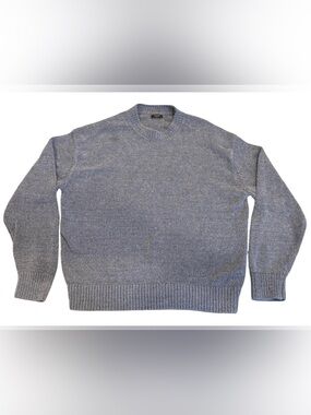 Massimo Dutti Men’s sweater Blue Knit Crewneck Size Medium